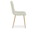 Židle LIBRA – béžový materiál / nohy v barvě dřeva (10040841)